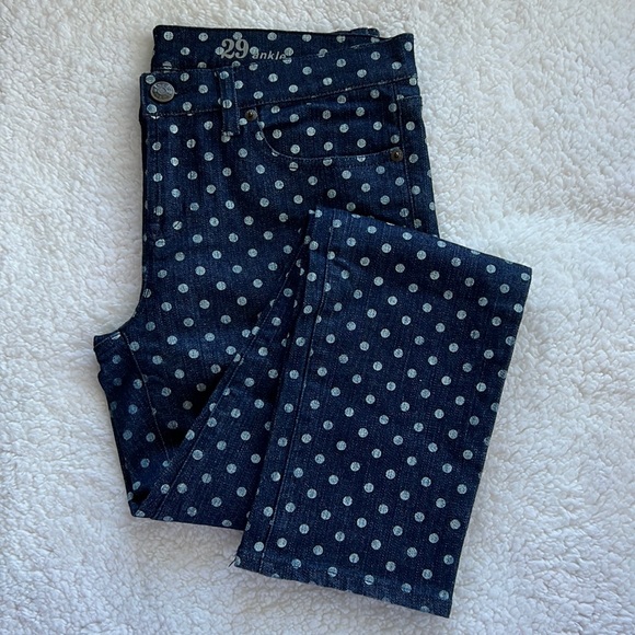 J. Crew | Toothpick Jeans In Polka Dot | Size 29 - Picture 1 of 5